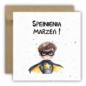Kartka okolicznościowa na urodziny URODZINOWA Spełnienia marzeń bohater