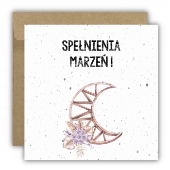 Kartka okolicznościowa na urodziny URODZINOWA Spełnienia marzeń księżyc