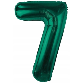 ZESTAW BALONY 7 URODZINY ZIELONY BUTELKOWA ZIELEŃ 7 ROCZNICA ŚLUBU 100 CM