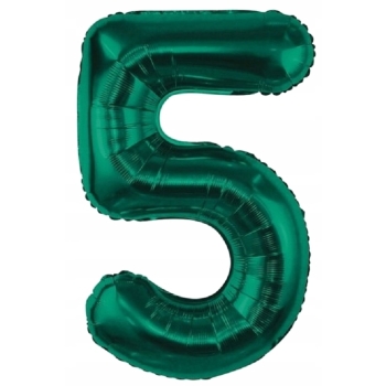 ZESTAW BALONY 5 URODZINY ZIELONY BUTELKOWA ZIELEŃ 5 ROCZNICA ŚLUBU 100 CM