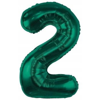 ZESTAW BALONY 2 URODZINY ZIELONY BUTELKOWA ZIELEŃ 2 ROCZNICA ŚLUBU 100 CM