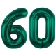 ZESTAW BALONY 60 URODZINY ZIELONY BUTELKOWA ZIELEŃ 60 ROCZNICA ŚLUBU 100 CM