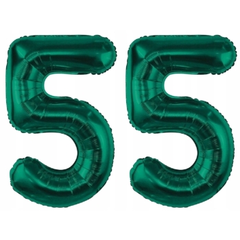 ZESTAW BALONY 55 URODZINY ZIELONY BUTELKOWA ZIELEŃ 55 ROCZNICA ŚLUBU 100 CM