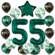 ZESTAW BALONY 55 URODZINY ZIELONY BUTELKOWA ZIELEŃ 55 ROCZNICA ŚLUBU 100 CM