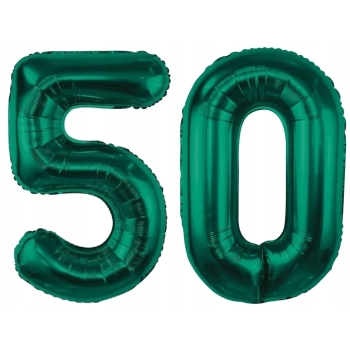 ZESTAW BALONY 50 URODZINY ZIELONY BUTELKOWA ZIELEŃ 50 ROCZNICA ŚLUBU 100 CM