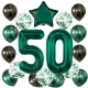 ZESTAW BALONY 50 URODZINY ZIELONY BUTELKOWA ZIELEŃ 50 ROCZNICA ŚLUBU 100 CM