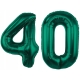 ZESTAW BALONY 40 URODZINY ZIELONY BUTELKOWA ZIELEŃ 40 ROCZNICA ŚLUBU 100 CM