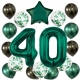 ZESTAW BALONY 40 URODZINY ZIELONY BUTELKOWA ZIELEŃ 40 ROCZNICA ŚLUBU 100 CM
