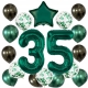 ZESTAW BALONY 35 URODZINY ZIELONY BUTELKOWA ZIELEŃ 35 ROCZNICA ŚLUBU 100 CM