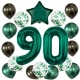 ZESTAW BALONY 90 URODZINY ZIELONY BUTELKOWA ZIELEŃ 90 ROCZNICA ŚLUBU 100 CM
