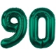 ZESTAW BALONY 90 URODZINY ZIELONY BUTELKOWA ZIELEŃ 90 ROCZNICA ŚLUBU 100 CM
