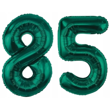 ZESTAW BALONY 85 URODZINY ZIELONY BUTELKOWA ZIELEŃ 85 ROCZNICA ŚLUBU 100 CM