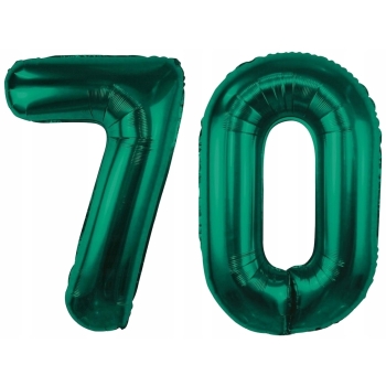 ZESTAW BALONY 70 URODZINY ZIELONY BUTELKOWA ZIELEŃ 70 ROCZNICA ŚLUBU 100 CM