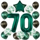 ZESTAW BALONY 70 URODZINY ZIELONY BUTELKOWA ZIELEŃ 70 ROCZNICA ŚLUBU 100 CM