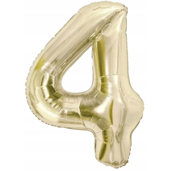 ZESTAW BALONY 4 URODZINY ZŁOTY ZŁOTE SZAMPAŃSKI 4 ROCZNICA ŚLUBU 100 CM