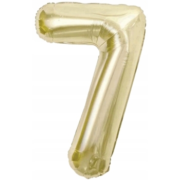 ZESTAW BALONY 7 URODZINY ZŁOTY ZŁOTE SZAMPAŃSKI 7 ROCZNICA ŚLUBU 100 CM