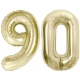 ZESTAW BALONY 90 URODZINY ZŁOTY ZŁOTE SZAMPAŃSKI 90 ROCZNICA ŚLUBU 100 CM
