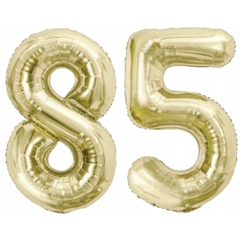 ZESTAW BALONY 85 URODZINY ZŁOTY ZŁOTE SZAMPAŃSKI 85 ROCZNICA ŚLUBU 100 CM
