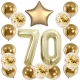 ZESTAW BALONY 70 URODZINY ZŁOTY ZŁOTE SZAMPAŃSKI 70 ROCZNICA ŚLUBU 100 CM