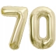 ZESTAW BALONY 70 URODZINY ZŁOTY ZŁOTE SZAMPAŃSKI 70 ROCZNICA ŚLUBU 100 CM