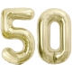 ZESTAW BALONY 50 URODZINY ZŁOTY ZŁOTE SZAMPAŃSKI 50 ROCZNICA ŚLUBU 100 CM
