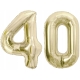 ZESTAW BALONY 40 URODZINY ZŁOTY ZŁOTE SZAMPAŃSKI 40 ROCZNICA ŚLUBU 100 CM
