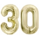 ZESTAW BALONY 30 URODZINY ZŁOTY ZŁOTE SZAMPAŃSKI 30 ROCZNICA ŚLUBU 100 CM
