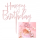 Topper PartyPal Happy Birthday 13,5 cm różowy rose gold