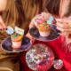 Toppery na tort babeczki Retro Disco 8 sztuk Urodziny Impreza