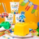 TOPPERY na tort pikery KLOCKI LEGO BLOCK dekoracja urodziny 5 szt