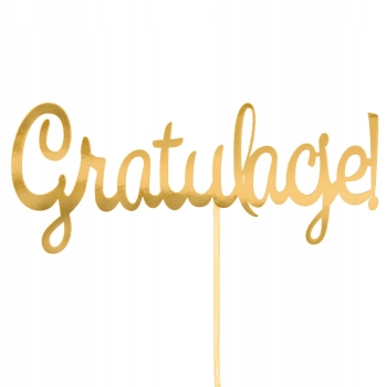 Topper papierowy PartyCollection gratulacje 14 x 26 cm