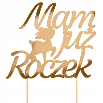 Topper Ozdobny Pierwsze Urodziny Roczek Dekoracja