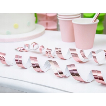 SERPENTYNA RÓŻOWE ZŁOTO ROSE GOLD WSTĄŻKA 18 szt