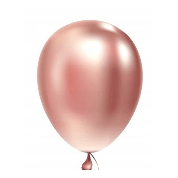 Balony z konfetti ROSE GOLD 15 szt hel METALICZNE