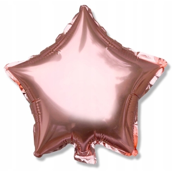 BALON FOLIOWY GWIAZDA ROSE GOLD RÓŻOWE ZŁOTO 45 CM