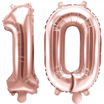 ZESTAW BALONY 10 ROCZNICA ŚLUBU ROSE GOLD CYNOWA