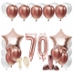 ZESTAW BALONY 70 ROCZNICA ŚLUBU ROSE GOLD KAMIENNA