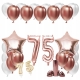 ZESTAW BALONY 75 ROCZNICA ŚLUBU ROSE GOLD