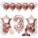 ZESTAW BALONY NA 3 LATKA URODZINY ROSE GOLD