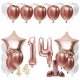 ZESTAW BALONY NA 14 URODZINY LAT ROSE GOLD