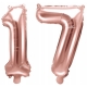 ZESTAW BALONY NA 17 URODZINY LAT ROSE GOLD