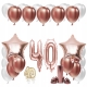 ZESTAW BALONY NA 40 URODZINY LAT ROSE GOLD