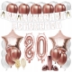 ZESTAW BALONY 80 URODZINY ROSE GOLD + IMIĘ 100 CM