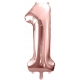 ZESTAW BALONY ROCZEK 1 ROSE GOLD 100 CM