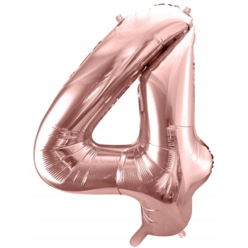 ZESTAW BALONY NA 4 URODZINY ROSE GOLD 100 CM