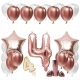 ZESTAW BALONY NA 4 URODZINY ROSE GOLD 100 CM