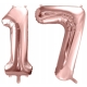 ZESTAW BALONY 17 URODZINY ROSE GOLD 100 CM